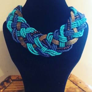 Vintage Braided Bead Necklace
